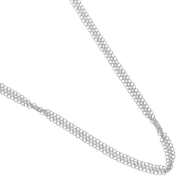 TIFFANY&Co. Mesh 25.2" Necklace Silver925 9.2g Women - Picture 2 of 11